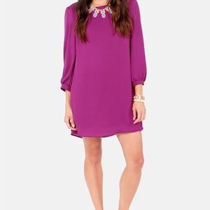 Elegant Magenta Women's Dress